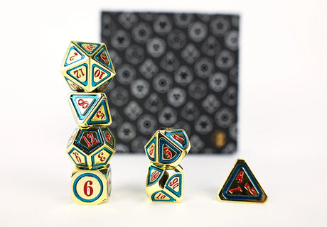 LPG Dice RPG Set Concentric Red/Green/Gold