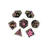 LPG Dice RPG Set Inscripted Sakura Pastel Black
