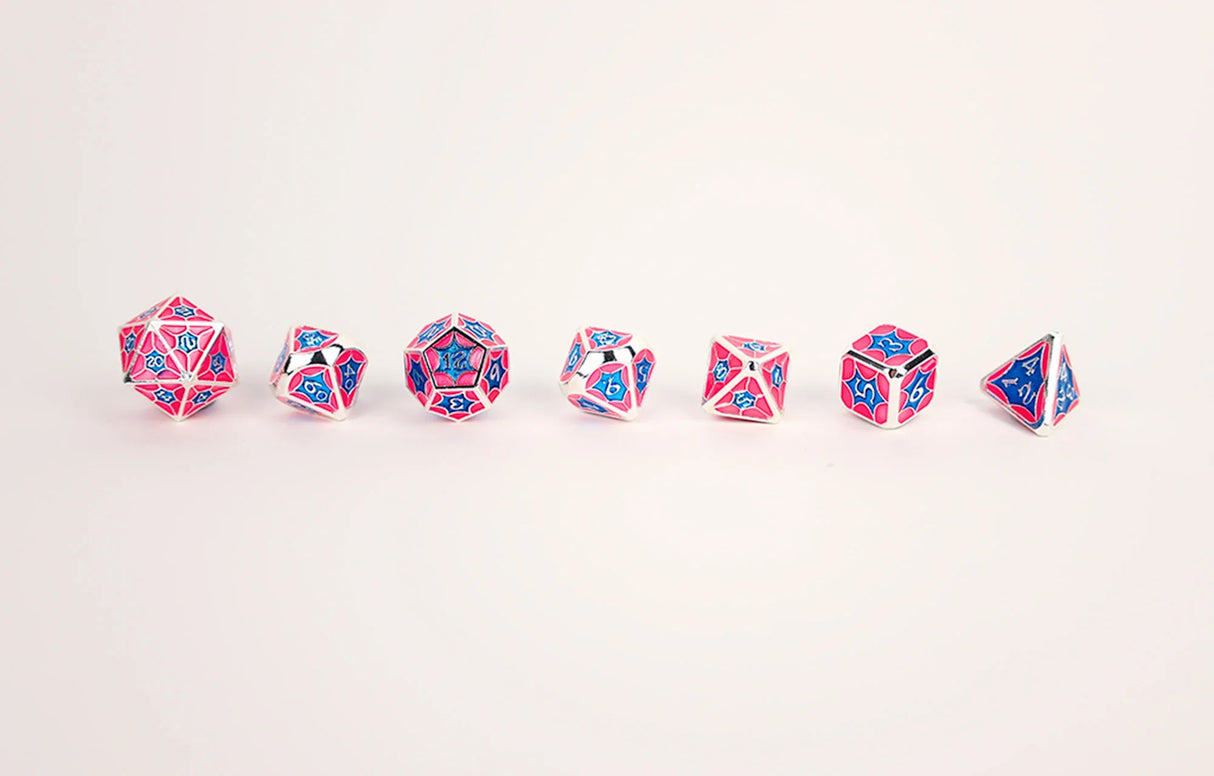 LPG Dice RPG Set Leadlight Blue/Pink/Silver
