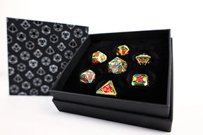 LPG Dice RPG Set Leadlight 4 Colour/Gold