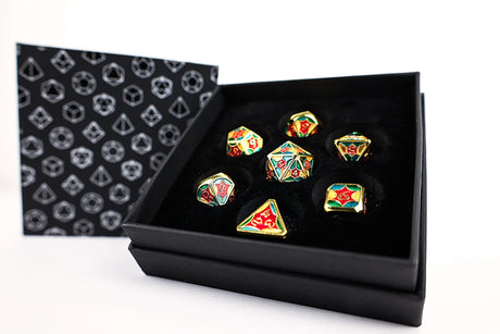 LPG Dice RPG Set Leadlight 4 Colour/Gold