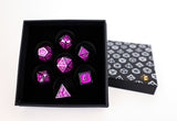 LPG Dice RPG Set Serif Purple/Silver