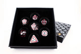 LPG Dice RPG Set Concentric Black/Red/Silver