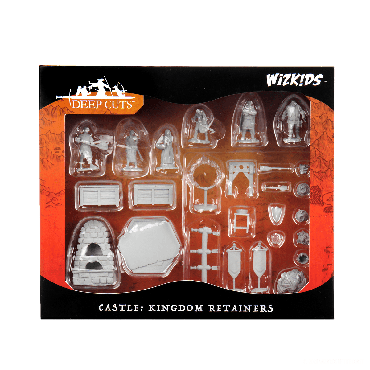 WizKids Deep Cuts Unpainted Miniatures Castle Kingdom Retainers