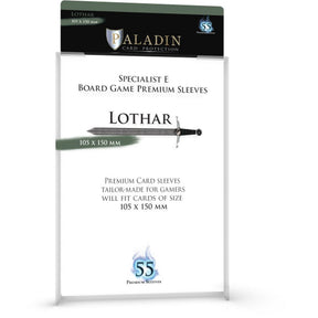 Paladin Clear Sleeves - Lothar (105mm X 150mm) (55 Sleeves Per Pack)