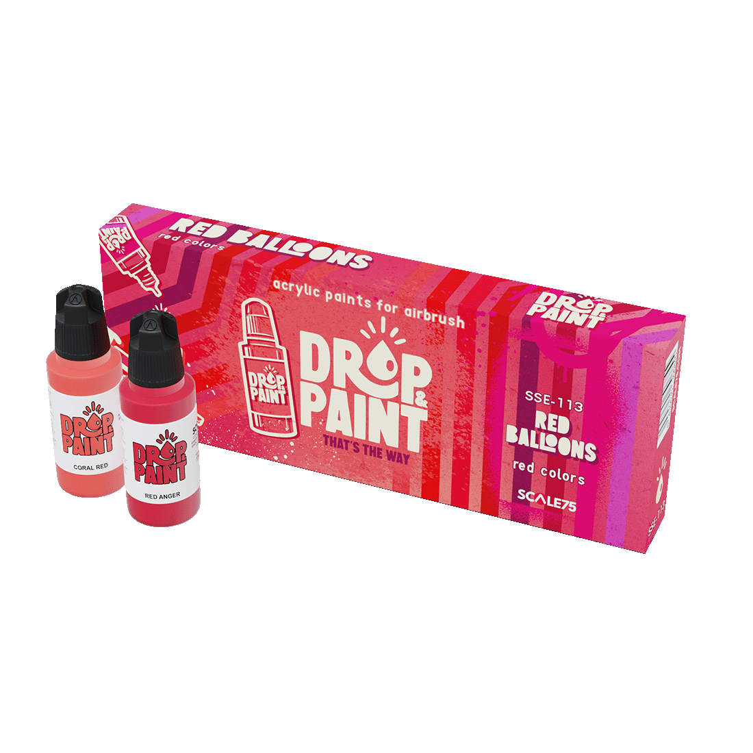 Scale 75 - Drop and Paints - Red Balloons Paint Set