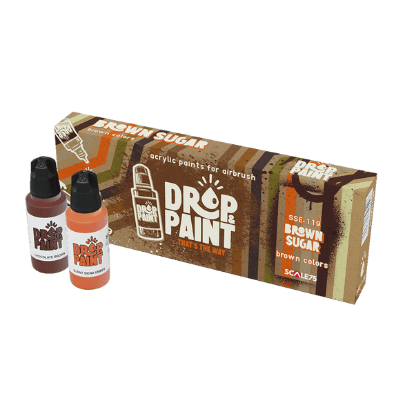 Scale 75 - Drop and Paints - Sugar Brown Paint Set