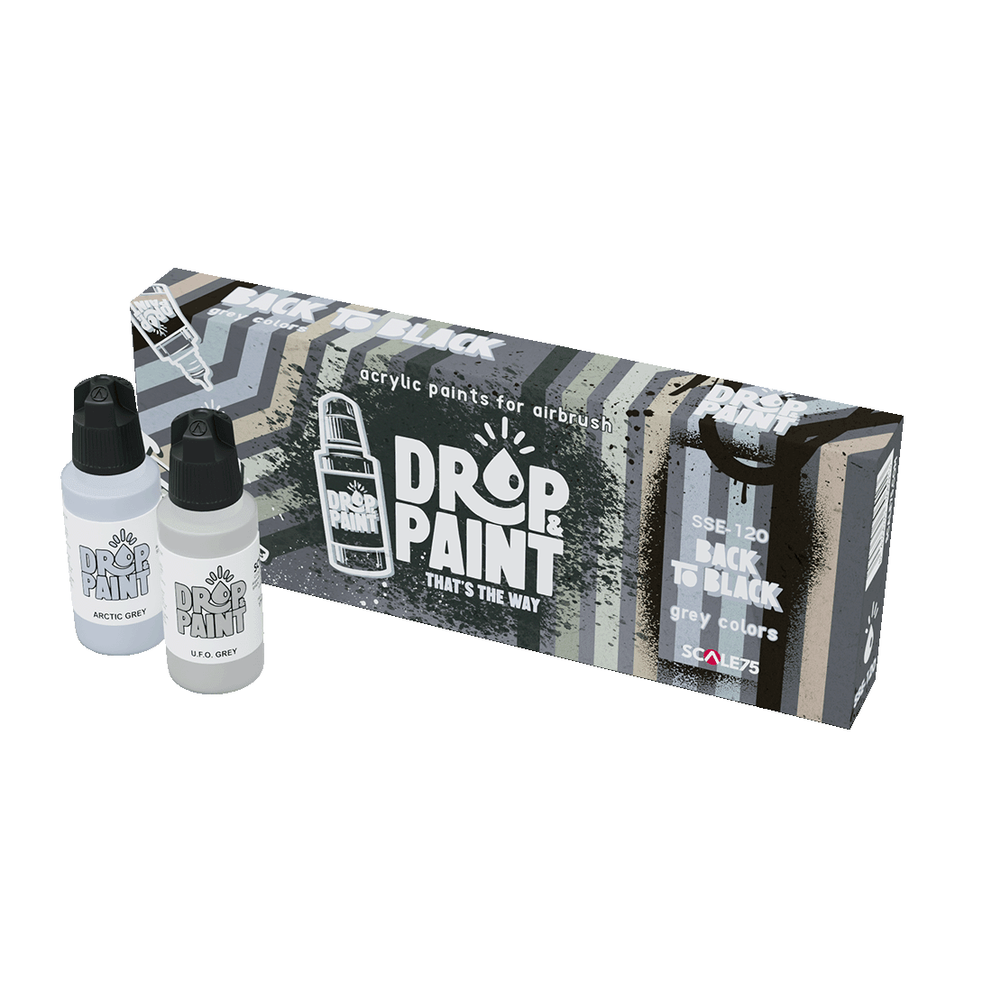Scale 75 - Drop and Paints - Back To Black Paint Set