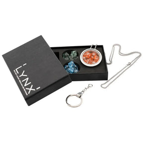 Mini Dice Locket-Hanger w Chain and Keychain