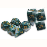 Dungeon Crawl Classics - DCC RPG Dice - Thracian Azure Swirl Dice - Traditional 9-set
