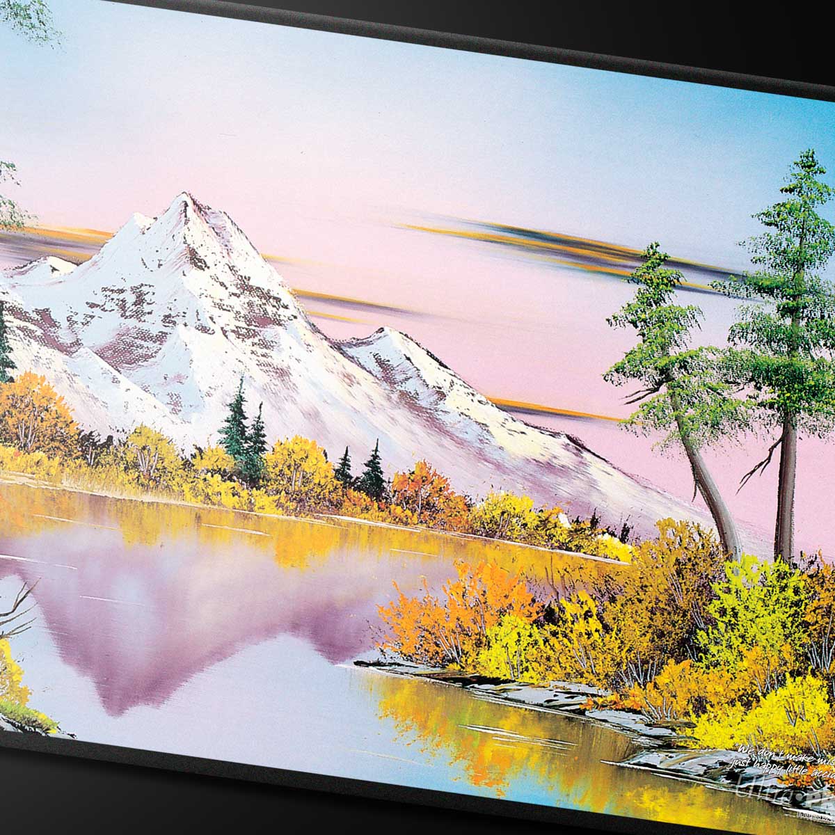 Ultra Pro: UP16531 Bob Ross Mighty Mountain Lake Black Stitched Playmat