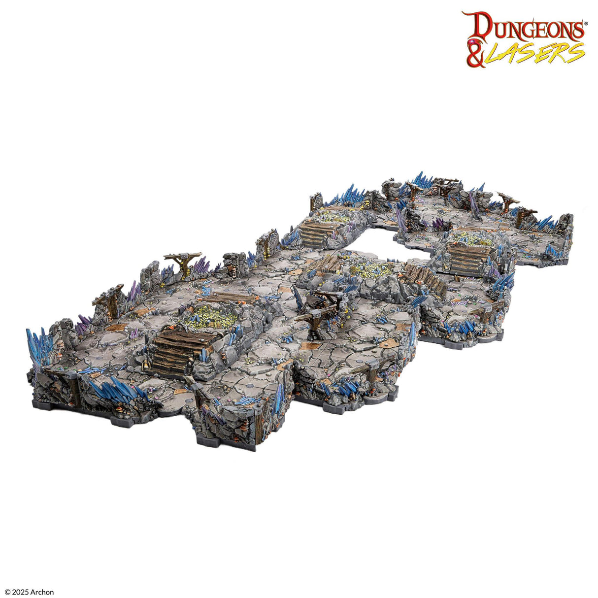 Dungeons & Lasers: PrismaCast Pre-Painted Terrain - Deep Mines: Pre-Painted