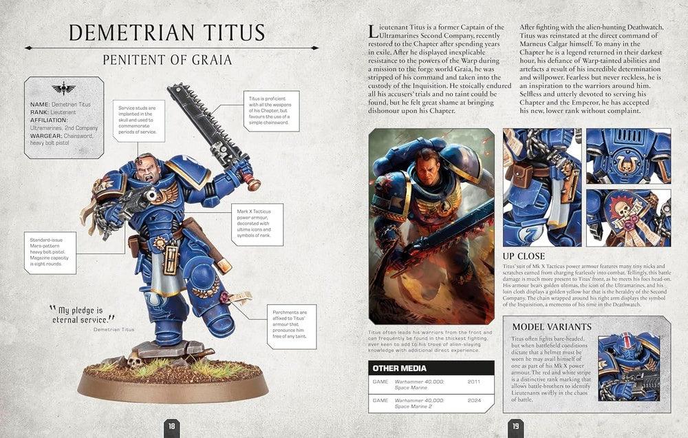 Warhammer 40000 Character Encyclopedia - Inc. Lieutenant Titus Miniature!