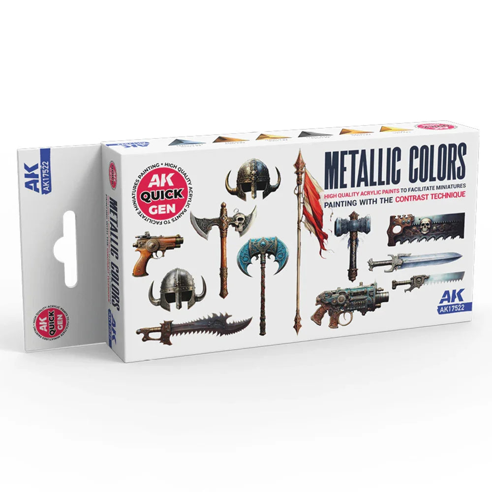 AK Interactive - Quick Gen - Metallics Set