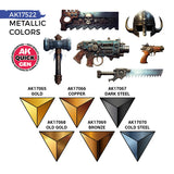 AK Interactive - Quick Gen - Metallics Set