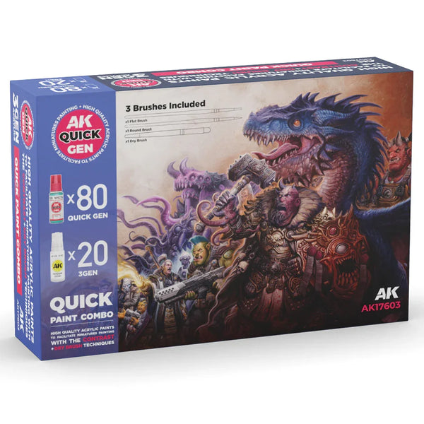 AK Interactive - Quick Gen - Quick Paint Combo Set 100 Colors