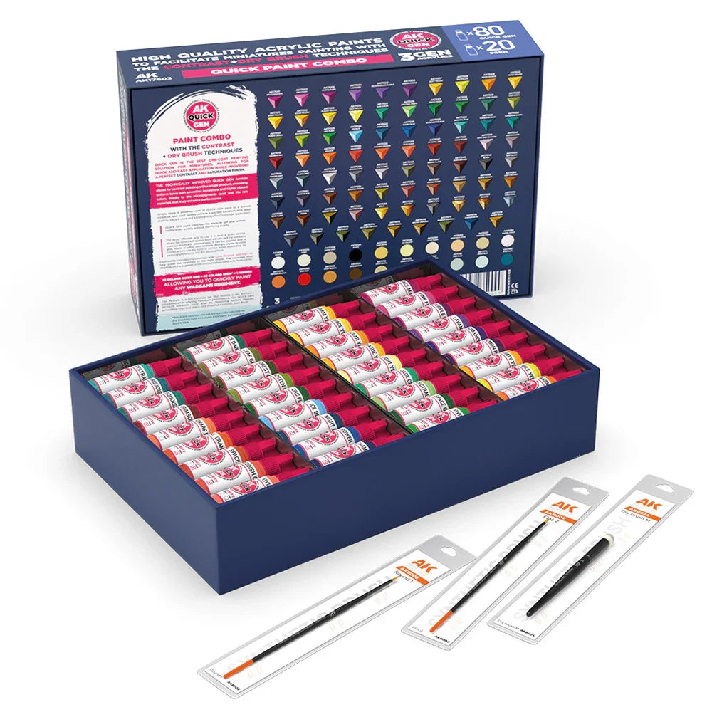 AK Interactive - Quick Gen - Quick Paint Combo Set 100 Colors
