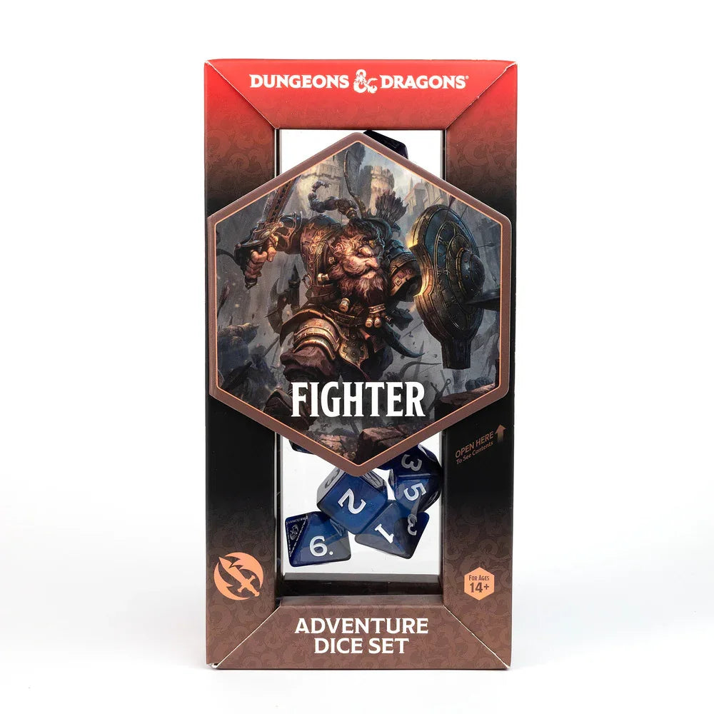Sirius Dice - D&D Adventure Dice - Fighter - Blue