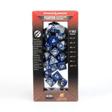 Sirius Dice - D&D Adventure Dice - Fighter - Blue
