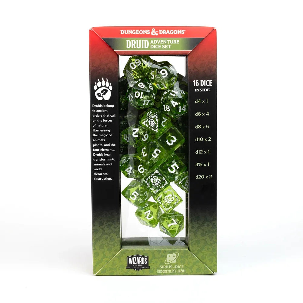 Sirius Dice - D&D Adventure Dice - Druid - Green
