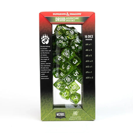 Sirius Dice - D&D Adventure Dice - Druid - Green