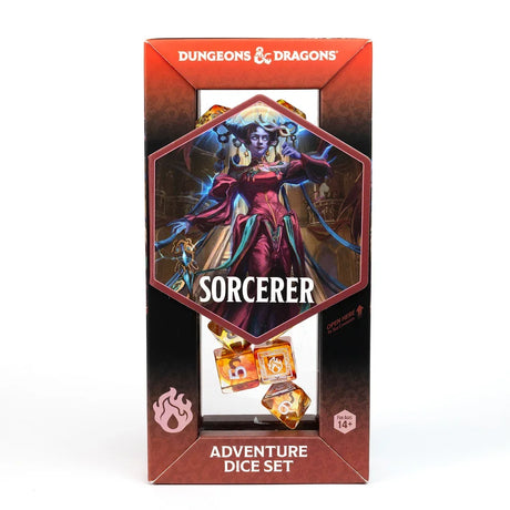 Sirius Dice - D&D Adventure Dice - Sorcerer - Orange