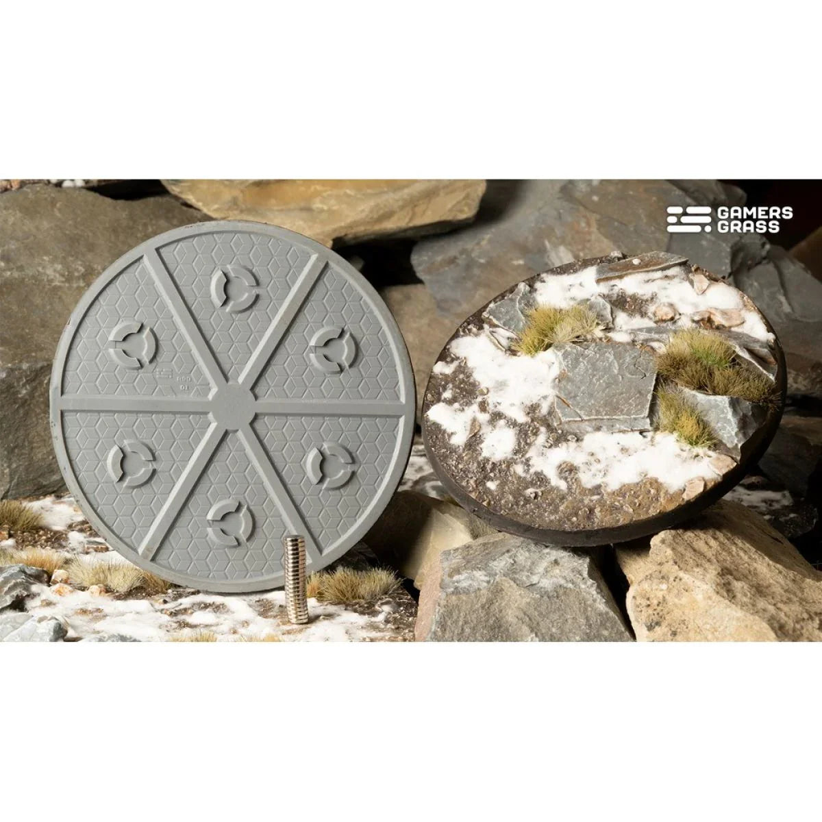 Gamers Grass - Battle Ready Bases - Winter - Round 90mm (x1)