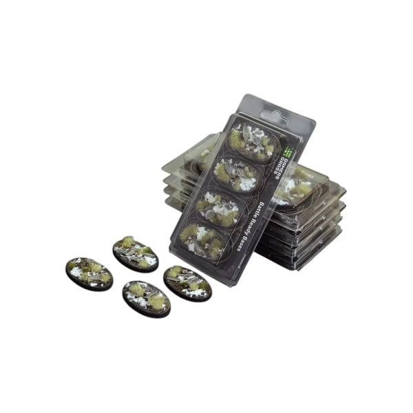 Gamers Grass - Battle Ready Bases - Winter - Oval 60mm (x4)