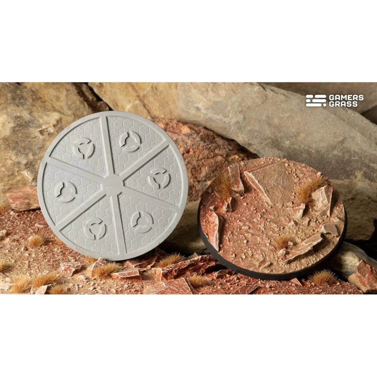 Gamers Grass - Battle Ready Bases - Badlands - Round 80mm (x1)