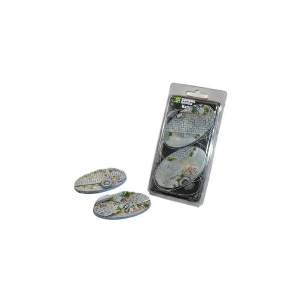 Gamers Grass - Battle Ready Bases - Urban Warfare - Oval 90mm (x2)