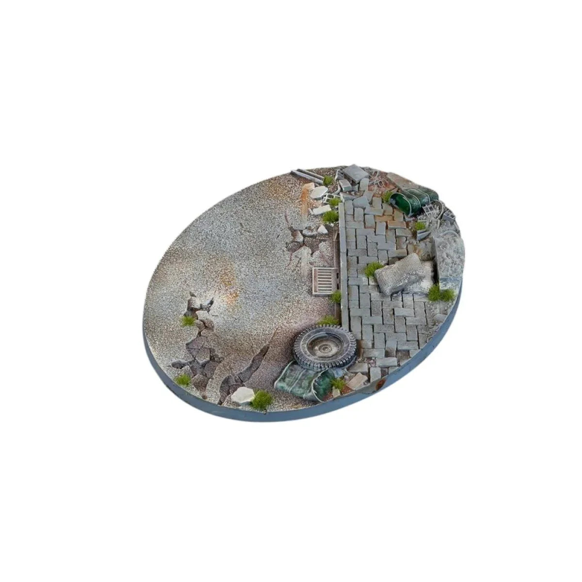 Gamers Grass - Battle Ready Bases - Urban Warfare - Oval 120mm (x1)