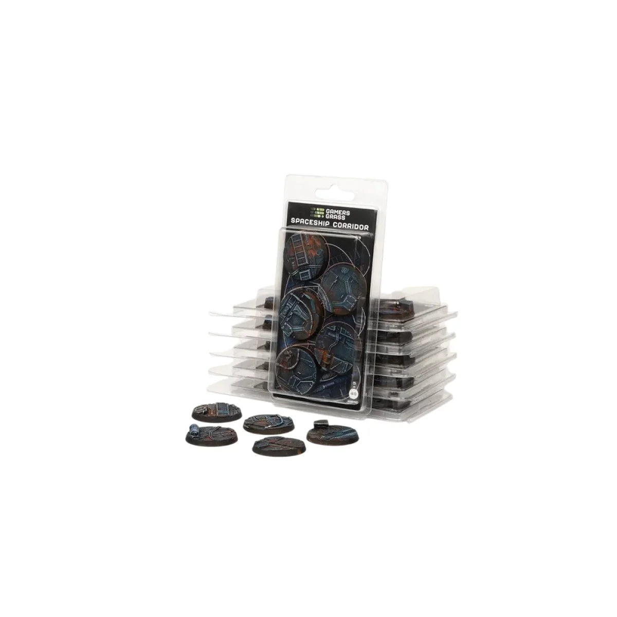 Gamers Grass - Battle Ready Bases - Spaceship Corridor - Round 40mm (x5)