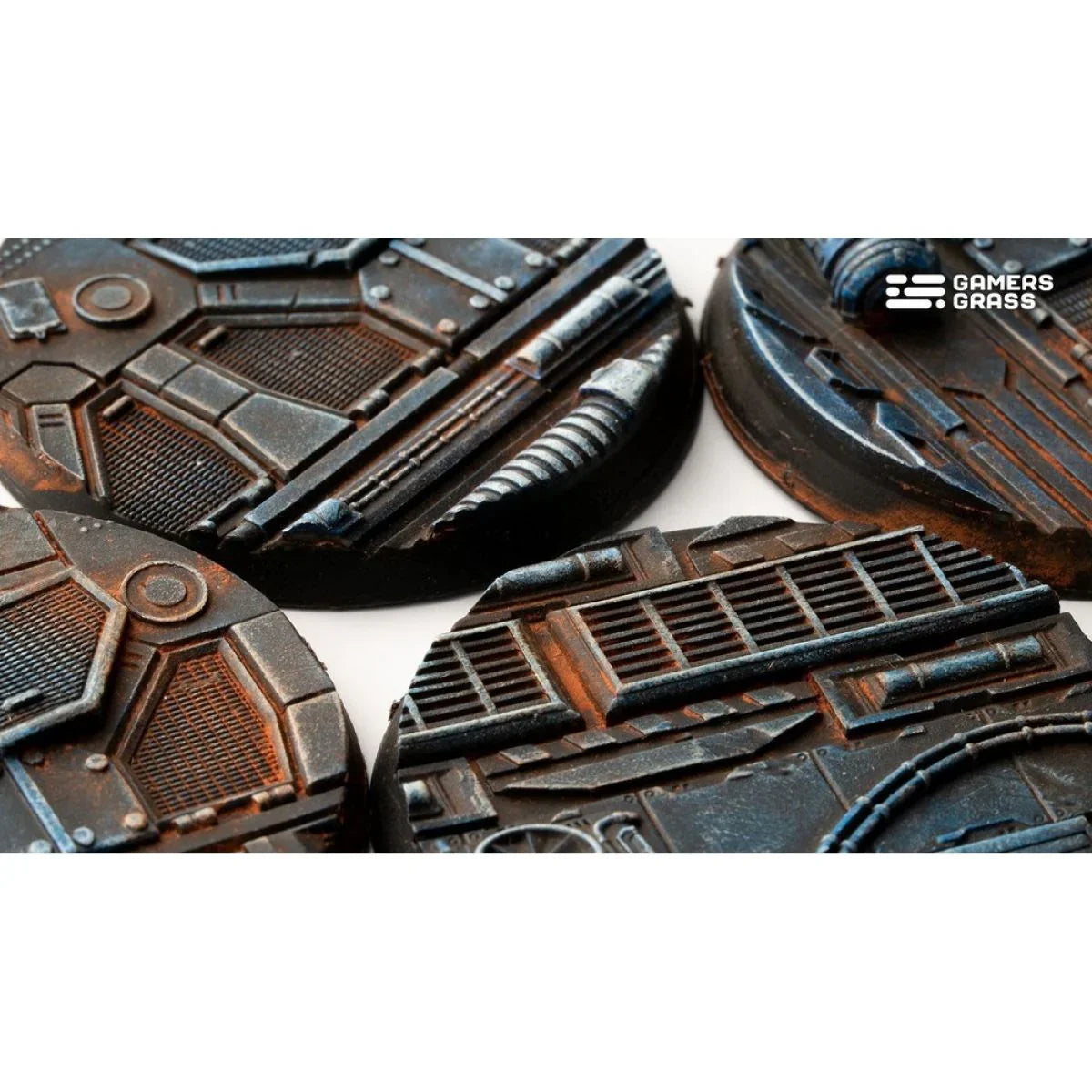 Gamers Grass - Battle Ready Bases - Spaceship Corridor - Round 50mm (x3)