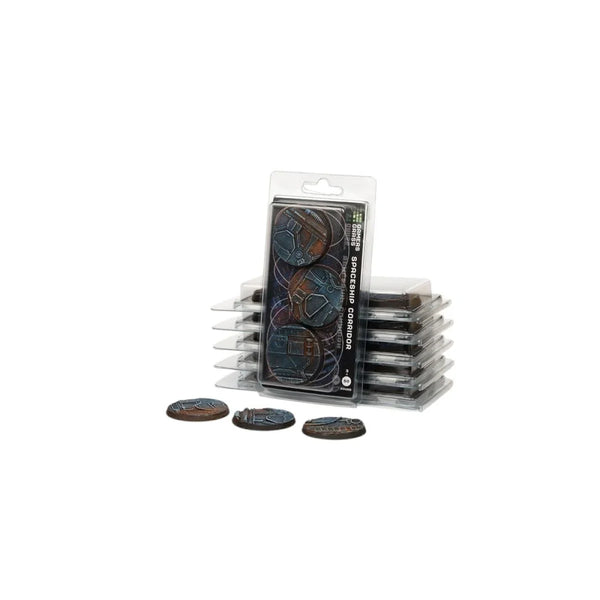 Gamers Grass - Battle Ready Bases - Spaceship Corridor - Round 50mm (x3)