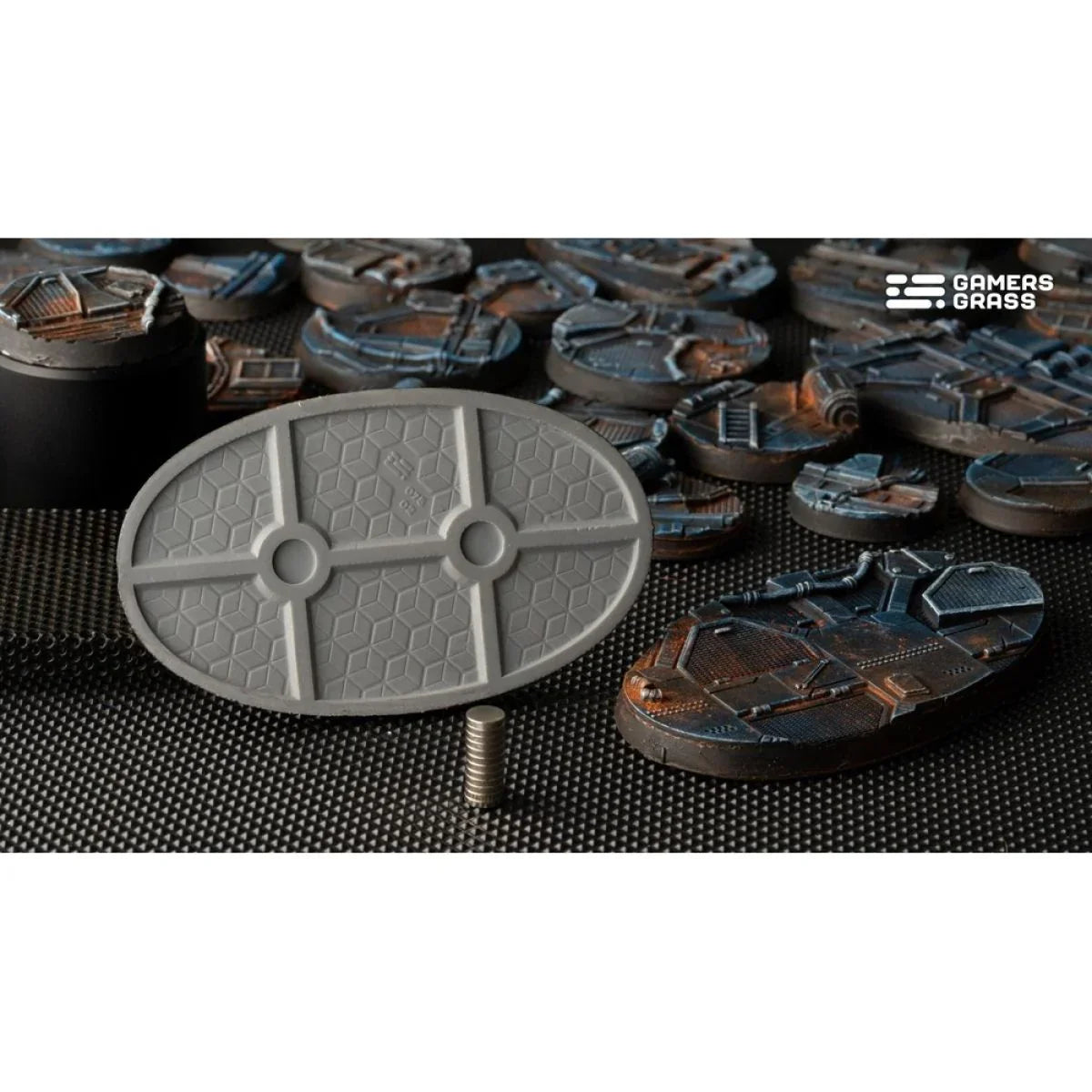 Gamers Grass - Battle Ready Bases - Spaceship Corridor - Oval 75mm (x3)