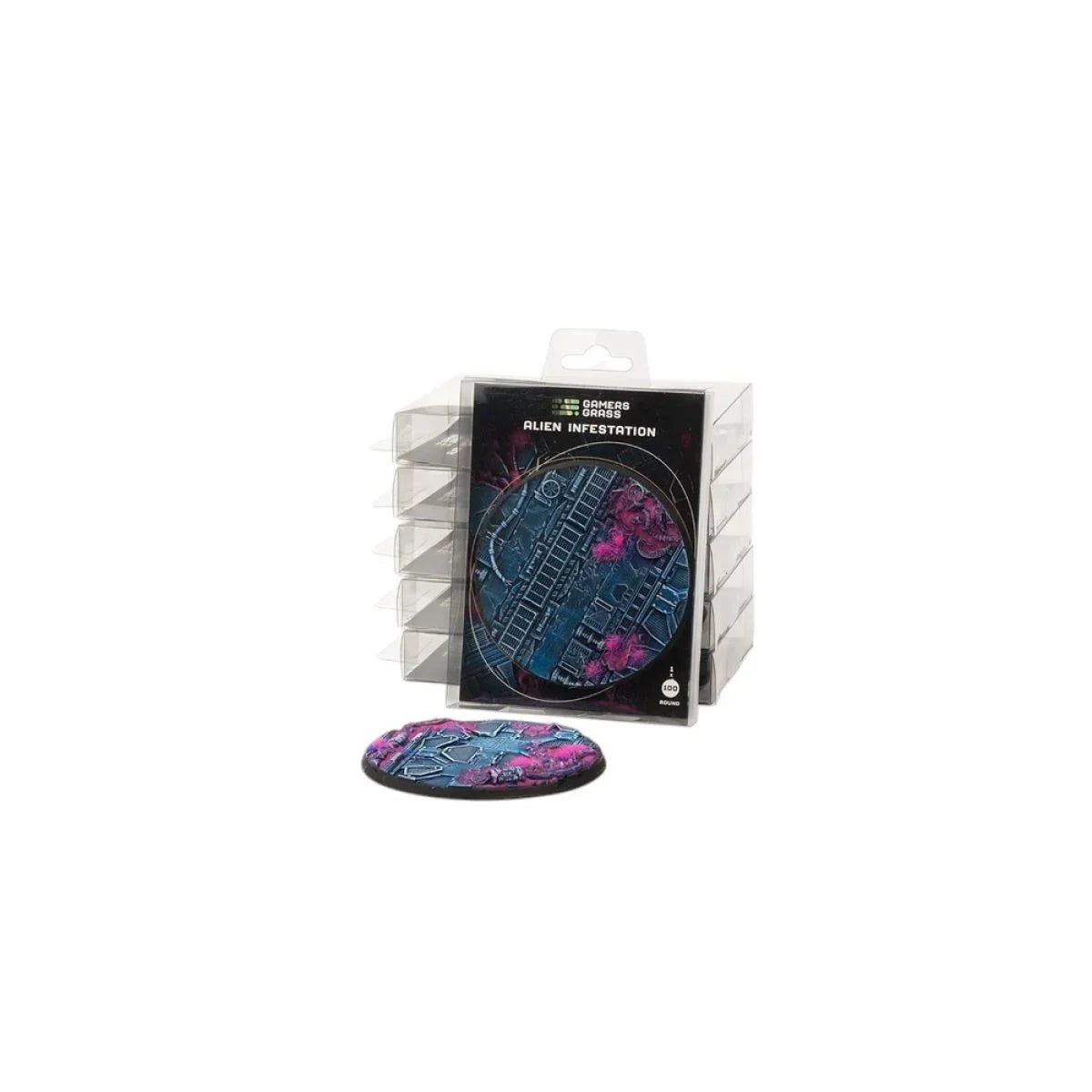 Gamers Grass - Battle Ready Bases - Alien Infestation - Round 100mm (x1)