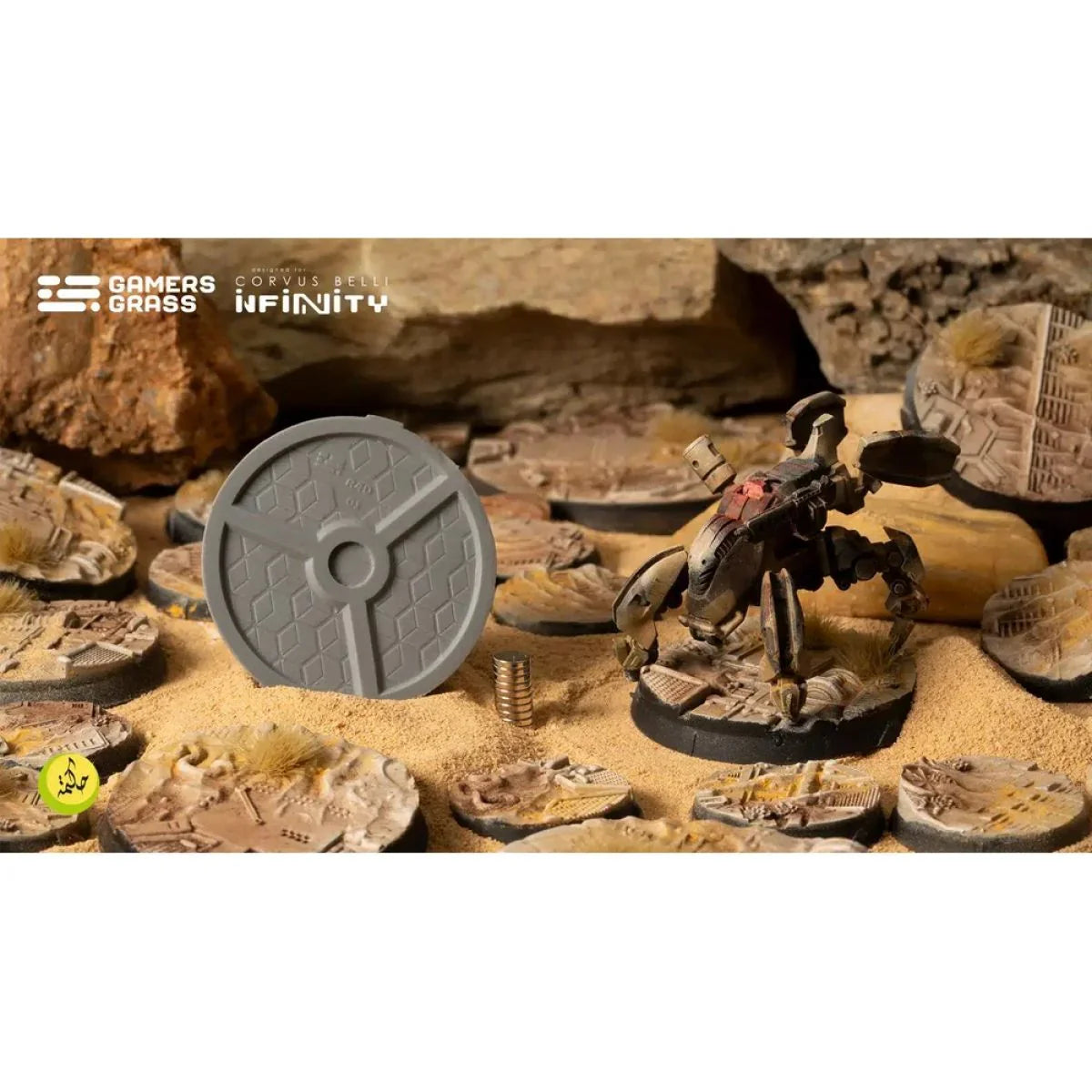 Gamers Grass - Battle Ready Bases - Dunes of Bourak - Round 40mm (4x)