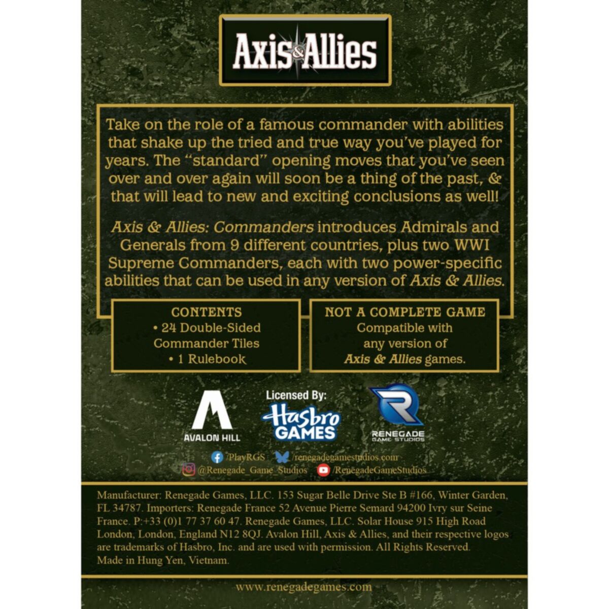 Axis & Allies - Commanders
