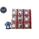 Micro Art Studio - Imperial Walls High Red (1) PREPAINTED [28mm/1:56]
