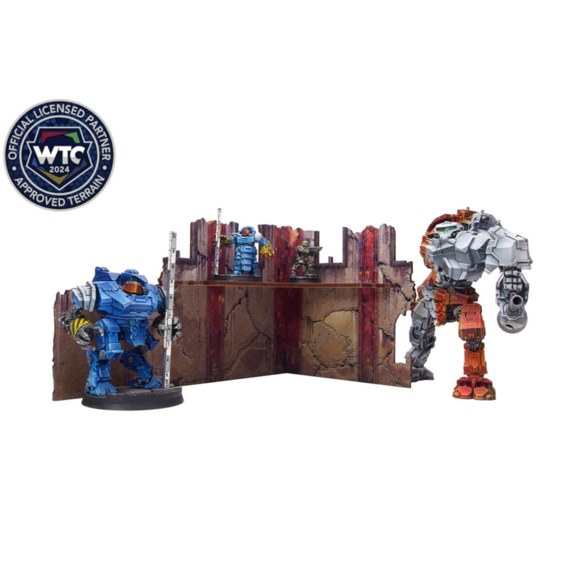 Micro Art Studio - Imperial Walls Low Red (2) PREPAINTED [28mm/1:56]