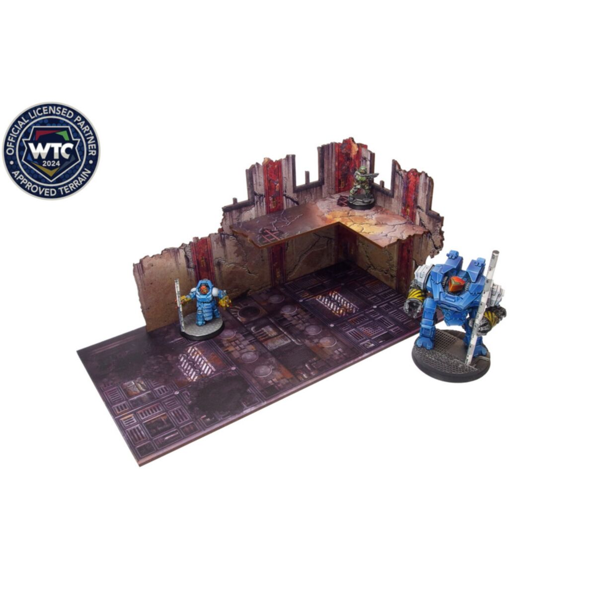 Micro Art Studio - Imperial Walls Low Red (2) PREPAINTED [28mm/1:56]