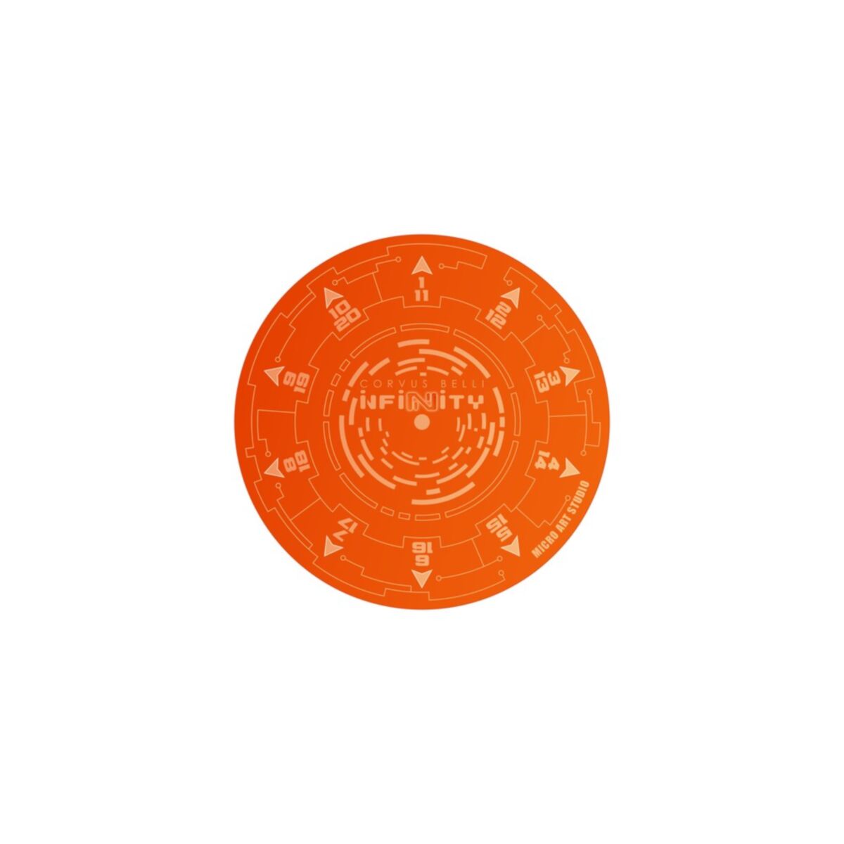 Micro Art Studio - Infinity Accessories - Infinity Circular Blast Template N5 (1) Fluo Orange