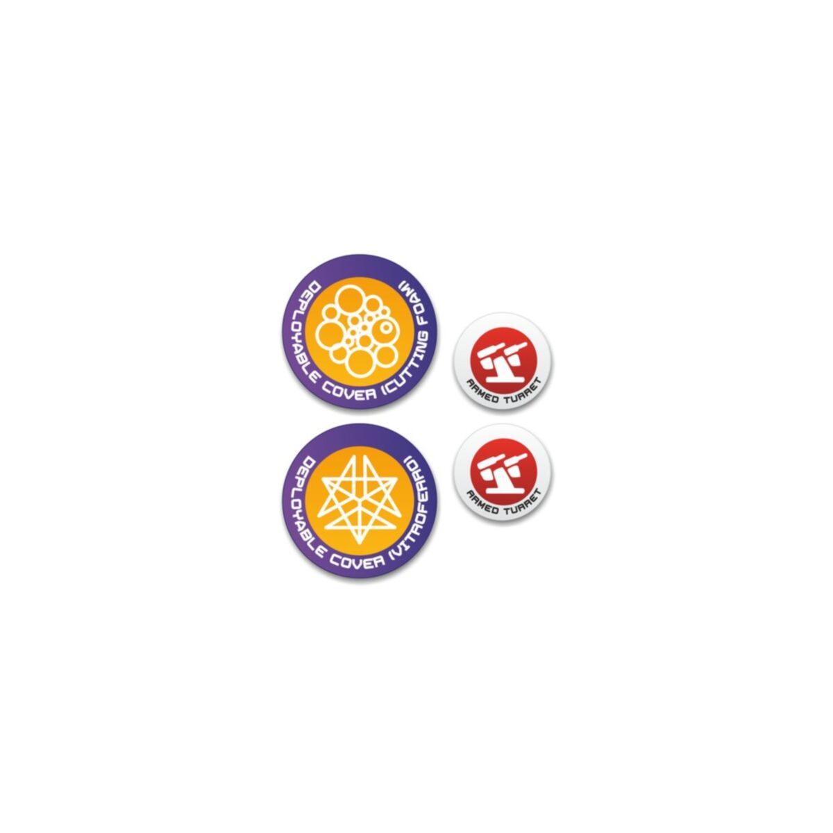 Micro Art Studio - Infinity Token Sets - N5 Turrets and Cover (4)