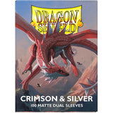 Dragon Shield: Sleeves – Matte Dual – Crimson & Silver