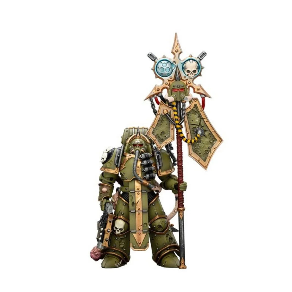 Warhammer Collectibles: 1/18 Scale Death GuardPlague Marine Icon bearer - Pre-Order