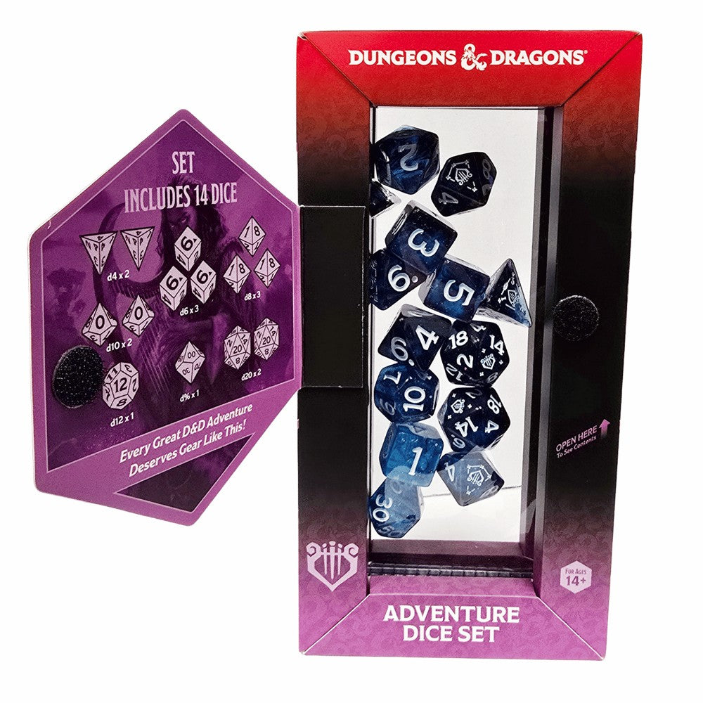 Sirius Dice - D&D Adventure Dice - Bard - Blue; Black
