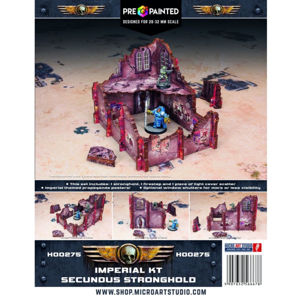 Micro Art Studio - Imperial KT Secundus Stronghold (3) PREPAINTED - Pre-Order