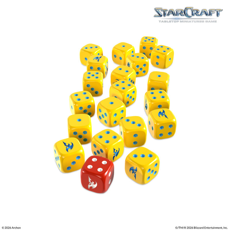 Starcraft Miniatures Games: Protoss - Custom Dice Set - Faction Dice - Pre-Order (Wave 3)