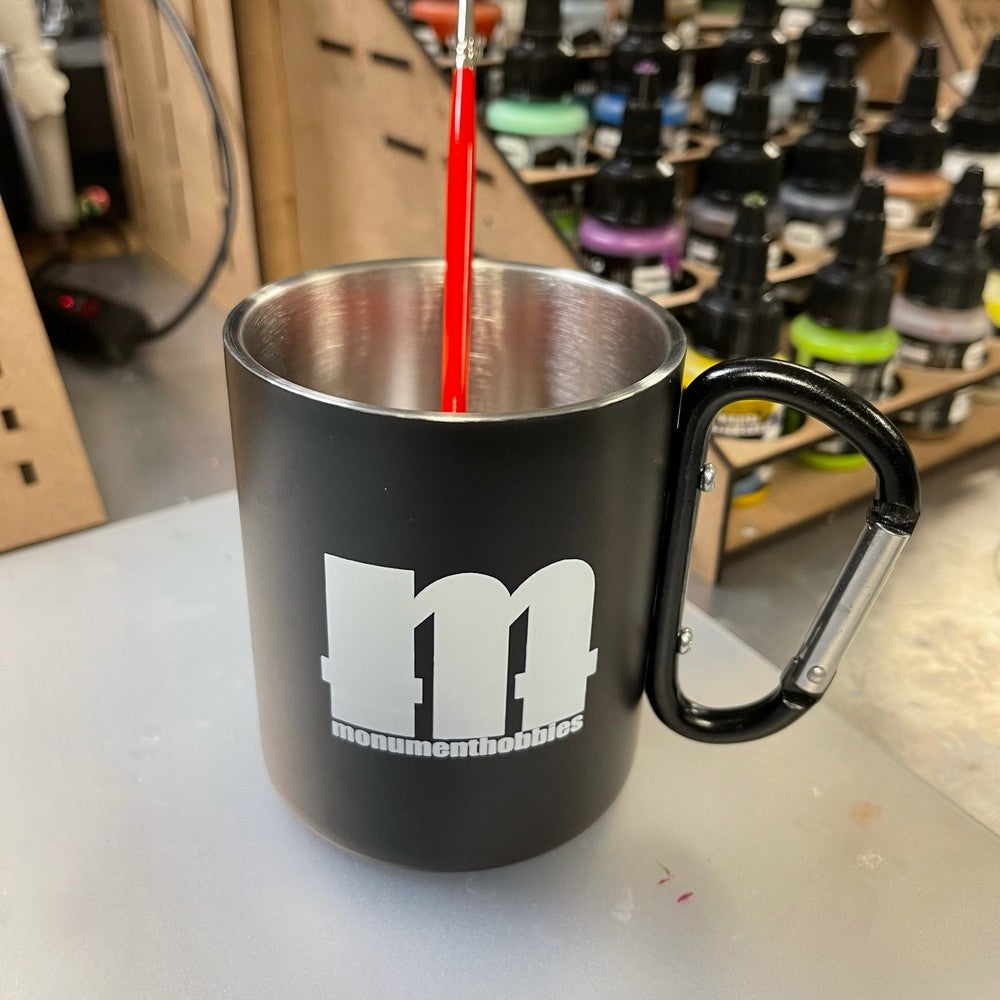 "Monument Hobbies - Monument Stainless Paint Water Cup with Carabiner ""NRD SHT"""