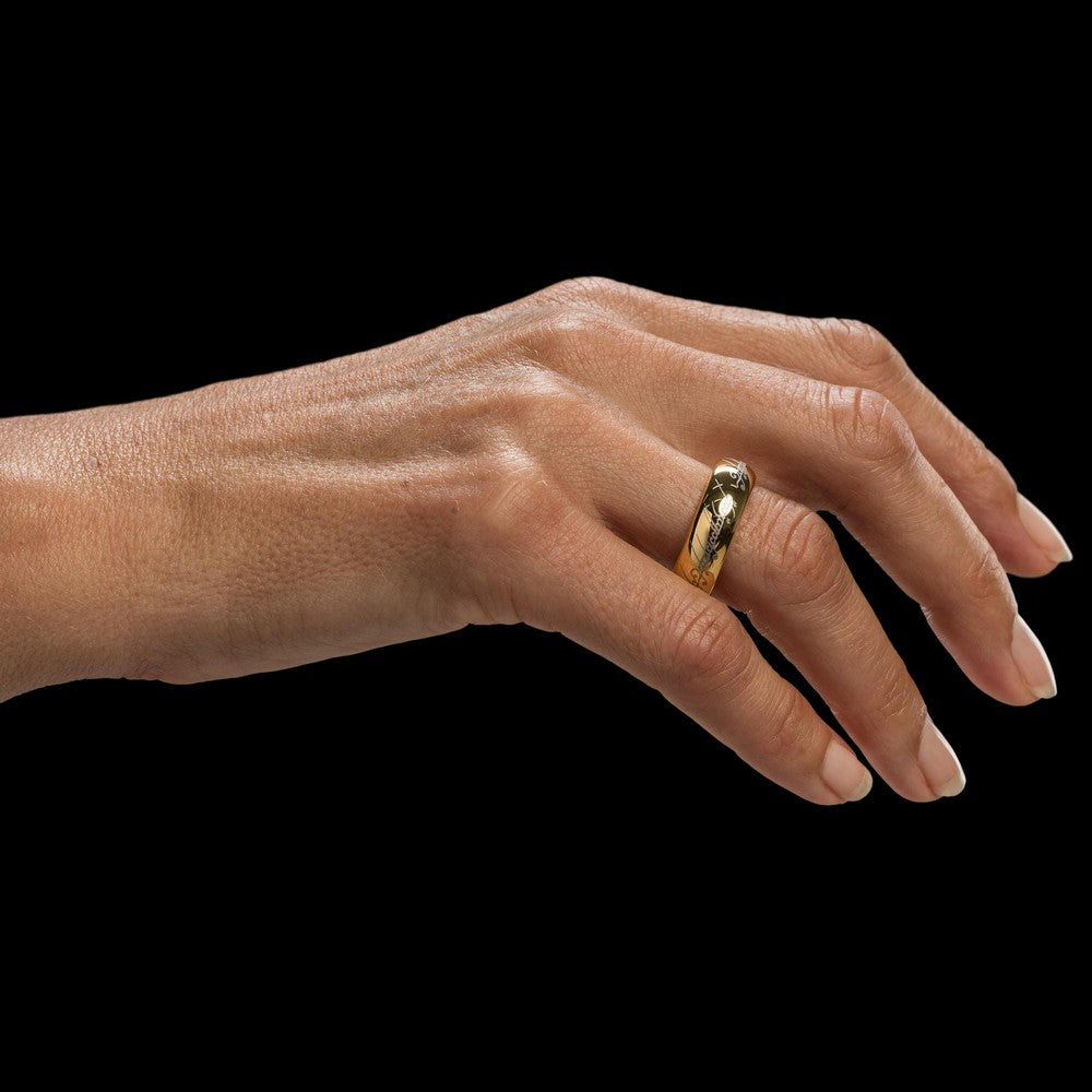 WETA - The Lord of the Rings Trilogy - The One Ring (with runes) - Gold Plated Tungsten 9